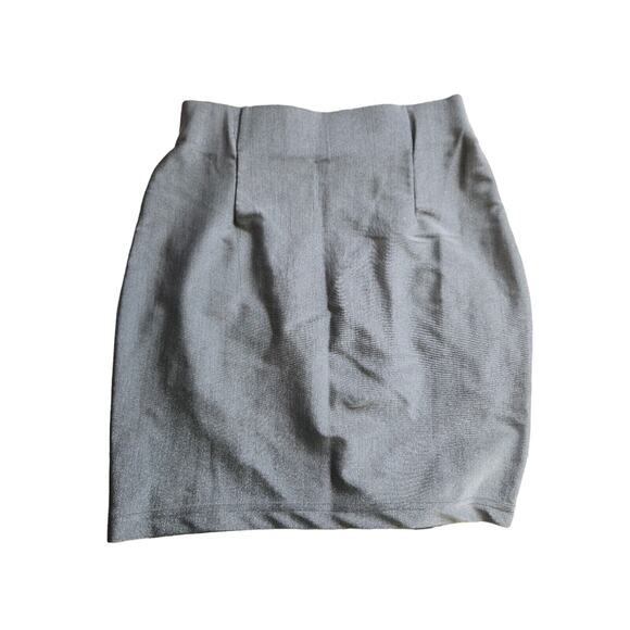 Tapemeasure Skirt & Jacket Women's Suit Gray Metallic Stretch M/L - Picture 2 of 11